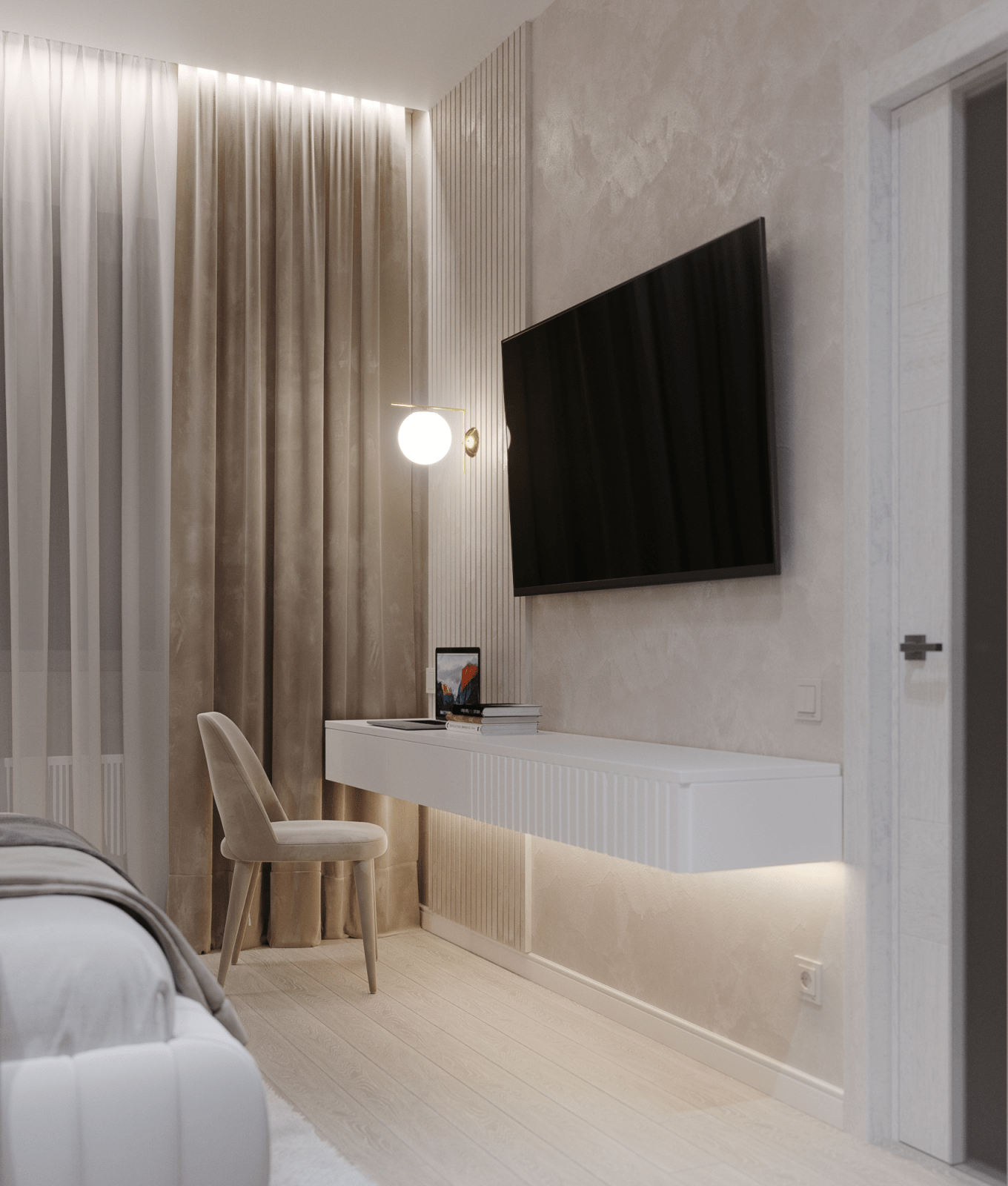 Дизайн Проект: Спальньої  Кімнати у стилі Мінімалізм
